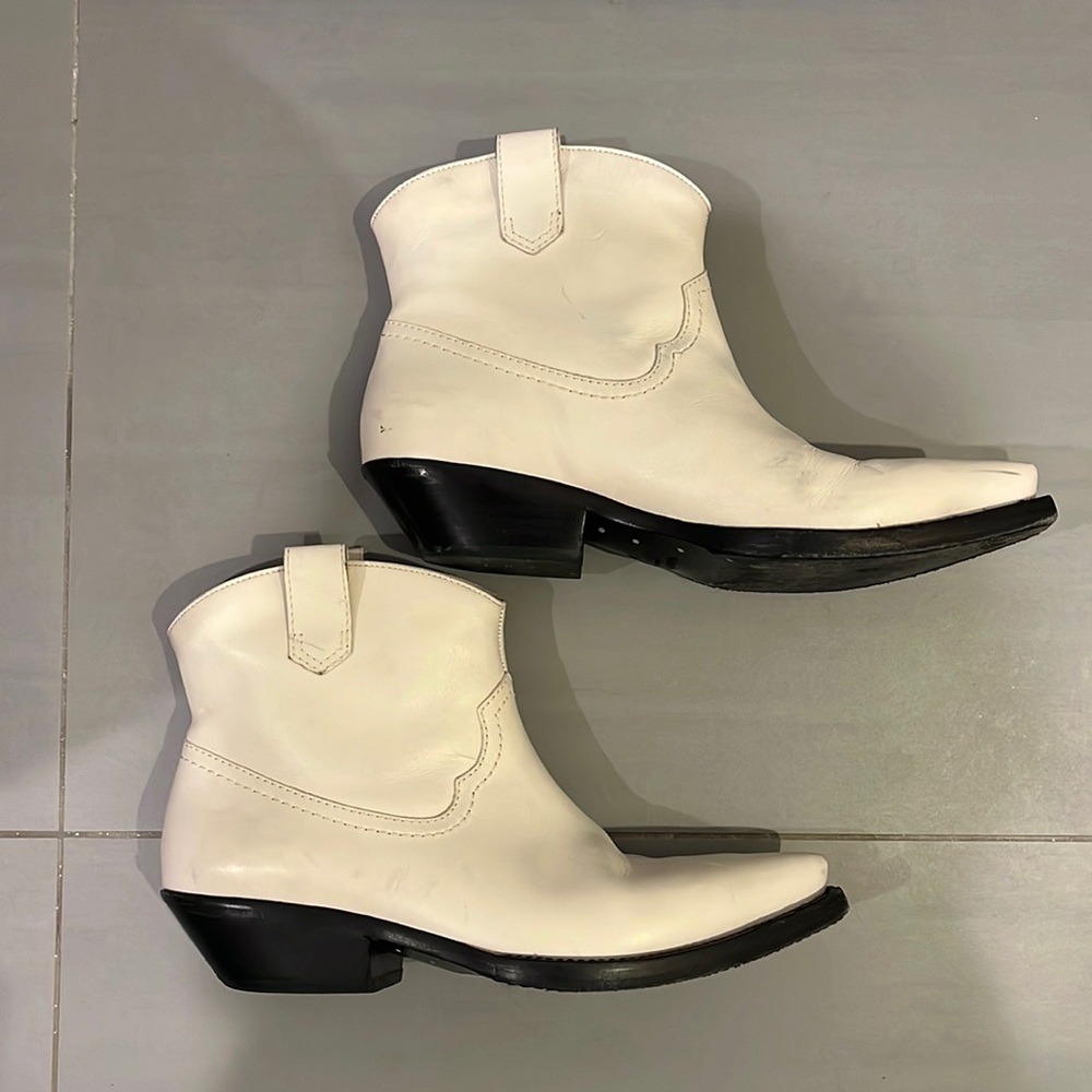 Zimmermann White Cowboy Boots - Size 39 / 8.5 / 9